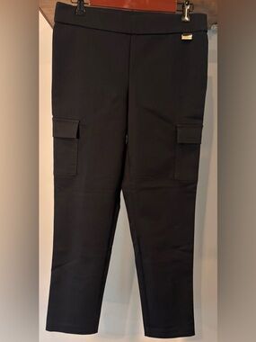 Calvin Klein Black Cargo Pants with Flap Pockets